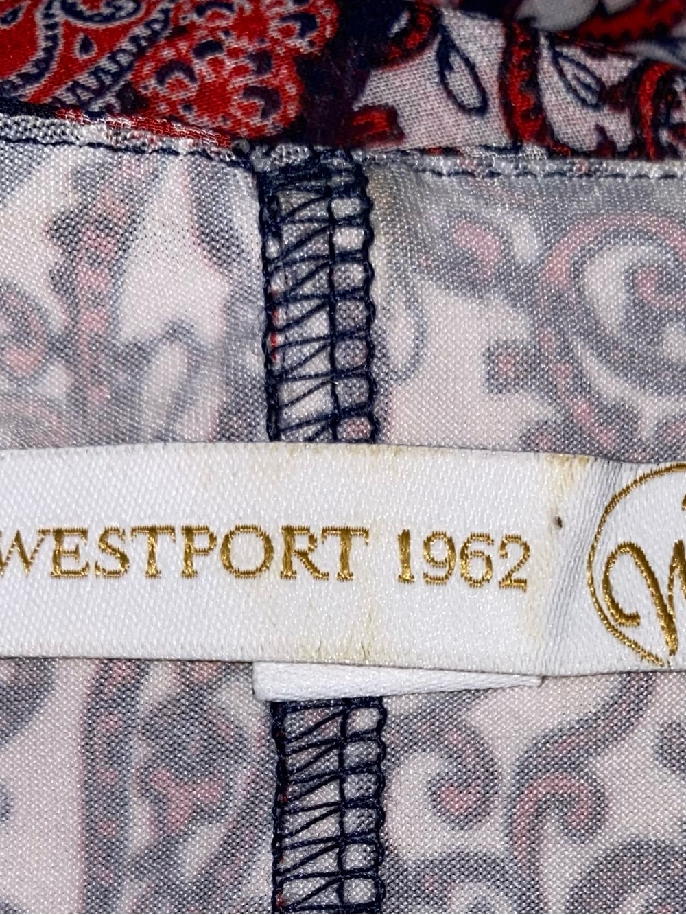 Westport 1962 Womens Large Paisley Sleeveless Layered Split Front Tunic Top L - Picture 2 of 8